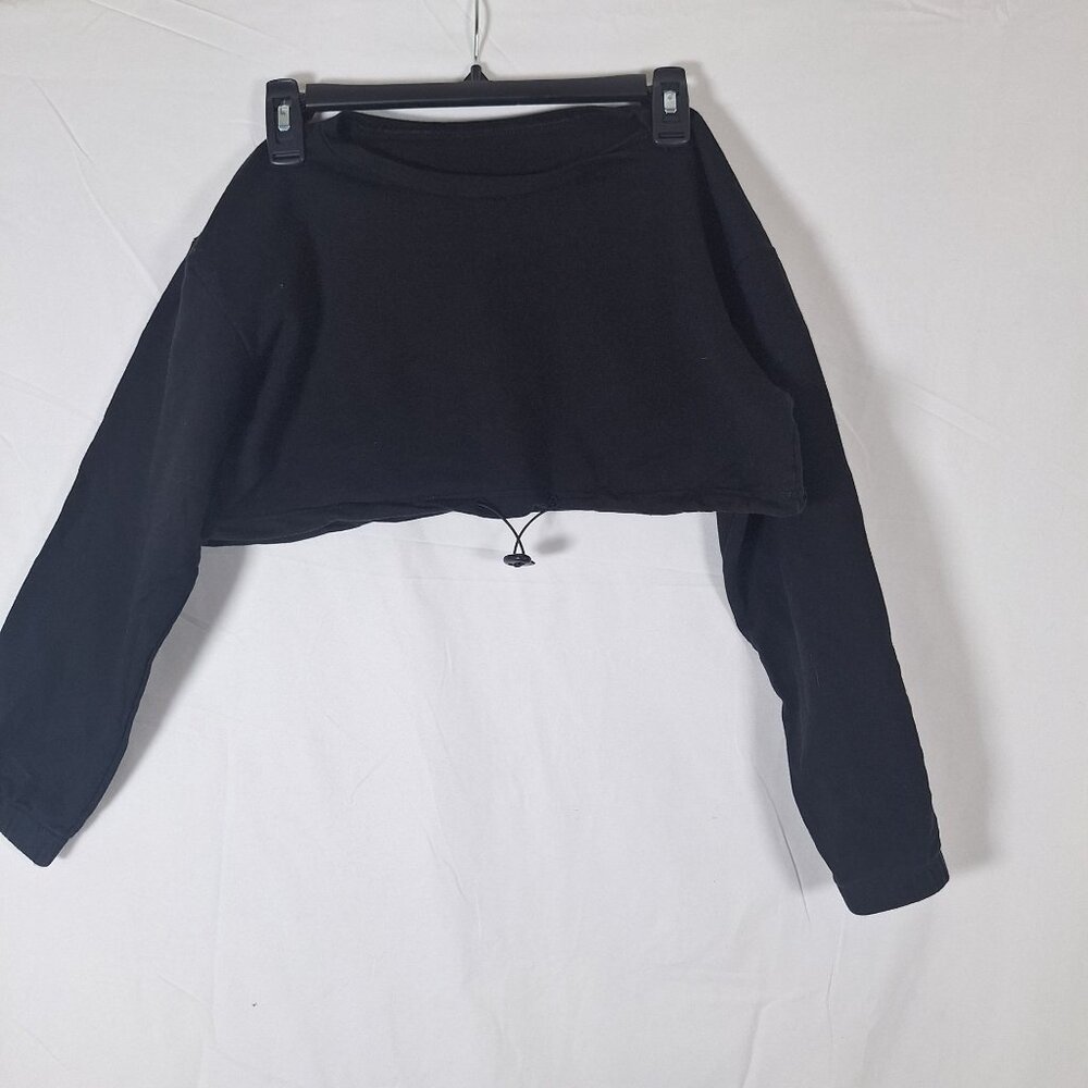 Black Crop Top Sweatshirt size small